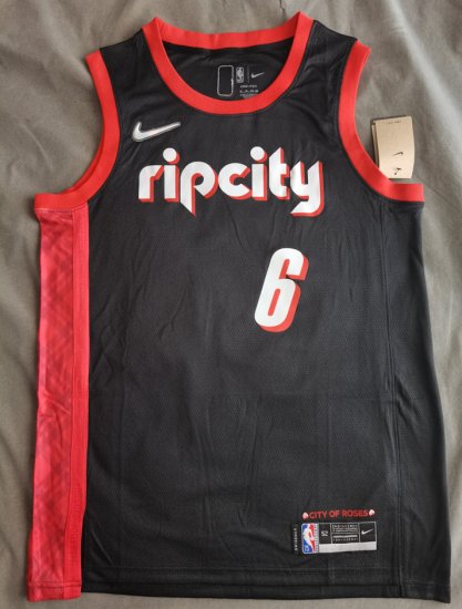 NBA 6 Johnson Blazers 21-22 city 75th Anniversary Maillot